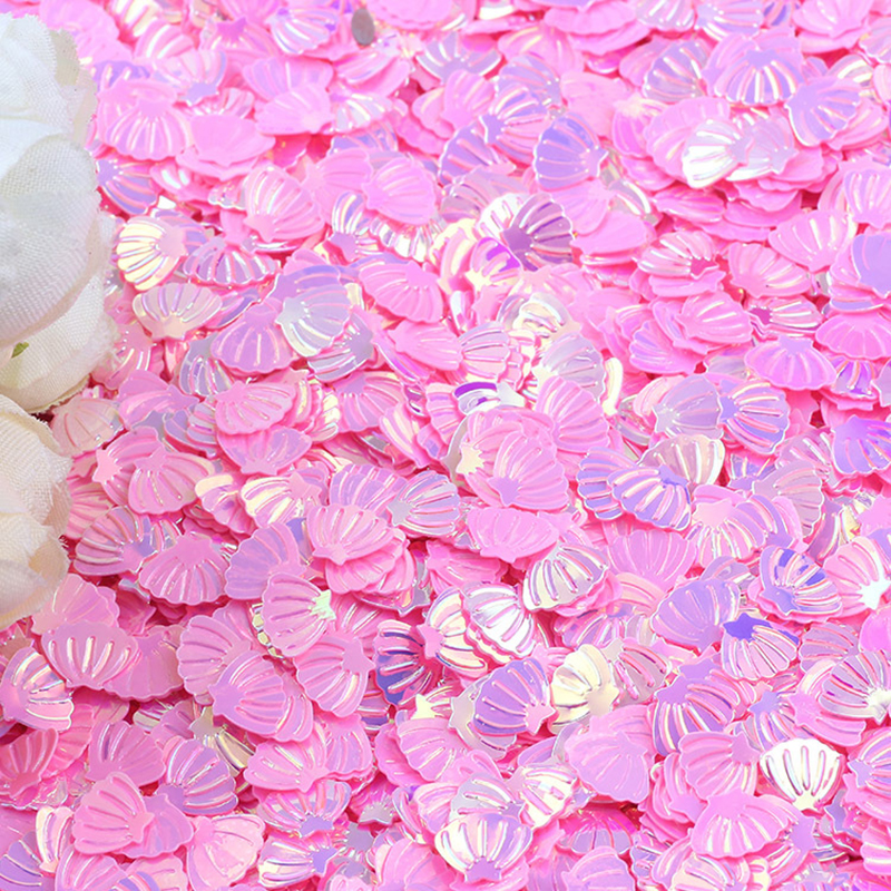 15g/pack Iridescent Glitter Shell Confetti For Kids Girls Mermaid Theme Birthday Party Decoration Baby Shower Table Scatter 7MM: MINT GREEN