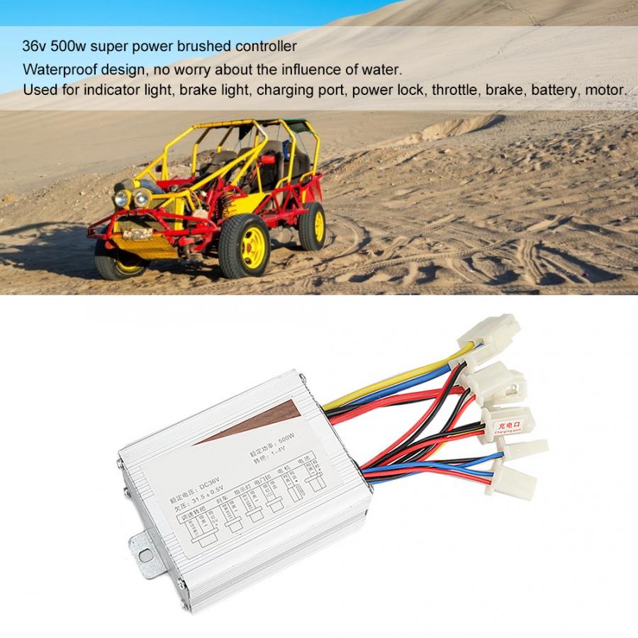 Controlador de velocidad del cepillo del Motor eléctrico de 36V 500W para Scooters bicicletas triciclos
