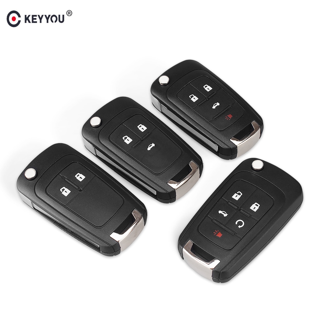Keyyou 20x kaukolaukku fob kansi läppä taitettava avainkuori chevrolet lova purje aveo cruze auton avain 2/3/4/5 painiketta