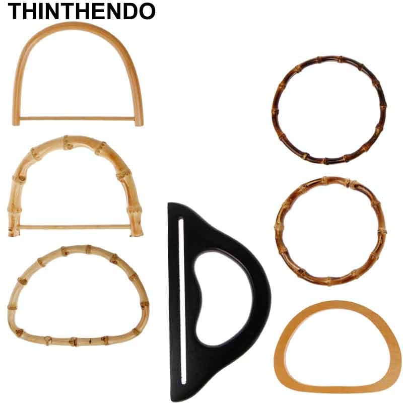 D shape Bamboo Handle for Handmade Handbag DIY Tote Purse Frame Making Bag Hanger