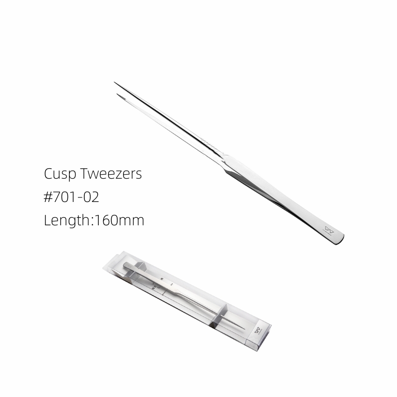 VIV Aquarium Aquatic Stainless Spring Steel Plant Scissors Curved Wave Shape ADA Cleaning Maintenance Tool: CuspTweezers S701-02