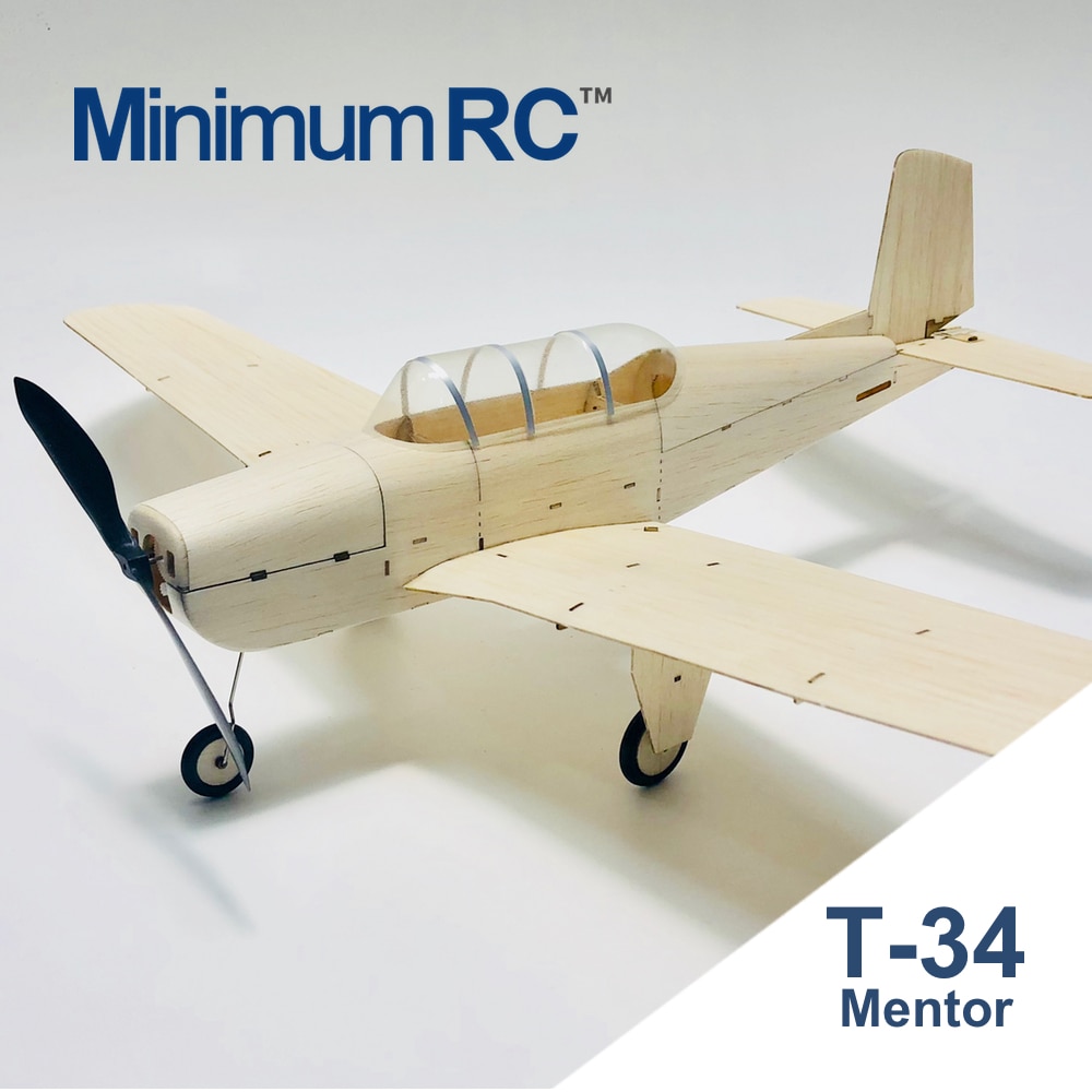 mini FAI DA TE di balsa RC Legno Mentore T34 Freeshipping