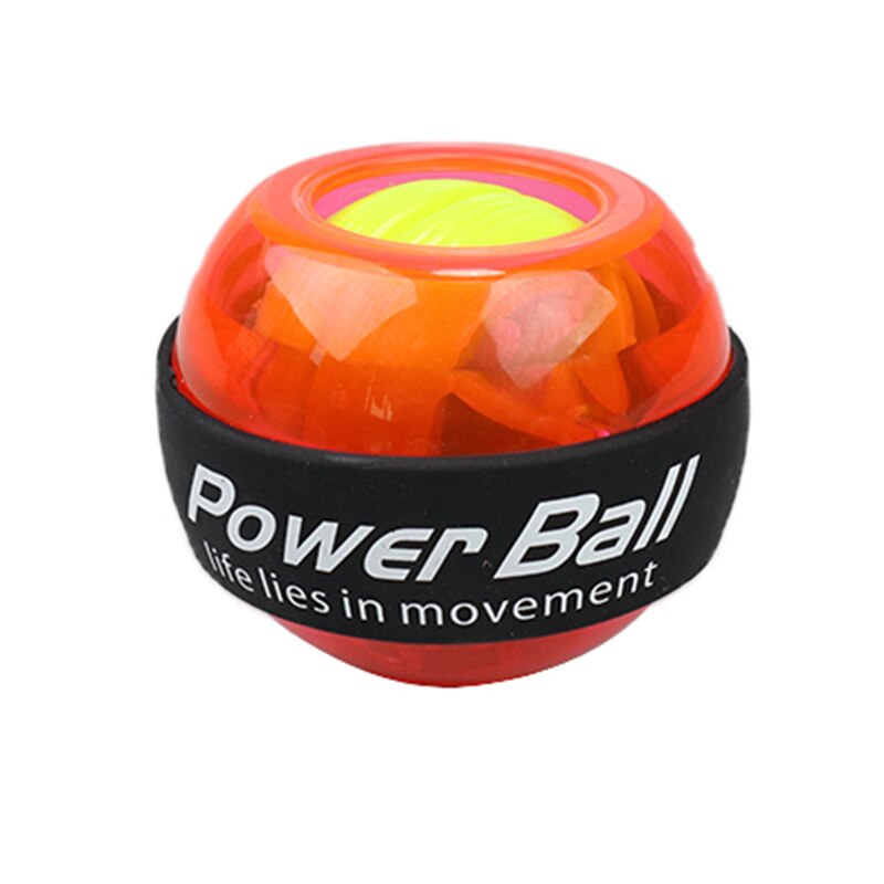 LED Muscle Power Ball Wrist Ball Trainer Relax Gyroscope PowerBall Gyro Arm Exerciser Strengthener Fitness Equipments: Orange