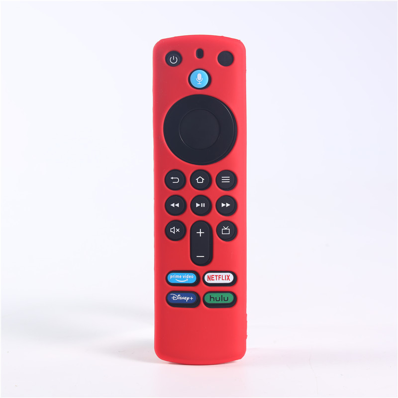 Capa protetora de silicone para fire stick 4k max 3a geração remoto que brilha no escuro, anti-queda, capa à prova de poeira para controle de fire tv: Vermelho