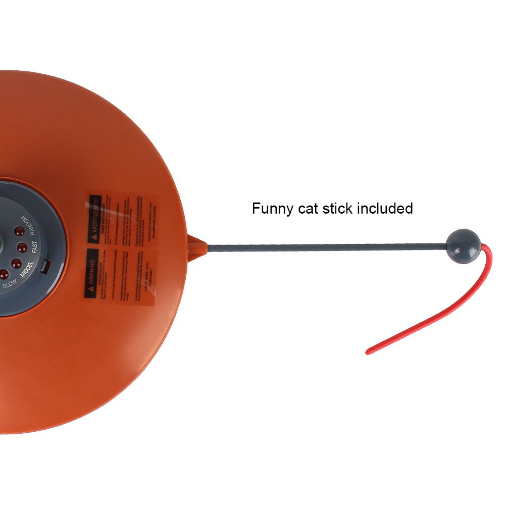 4 Speeds Interactive Pet Toy for Cat Kitty Motion Undercover Mouse Fabric Moving Feather Automatic Electric Cat Toy Plate