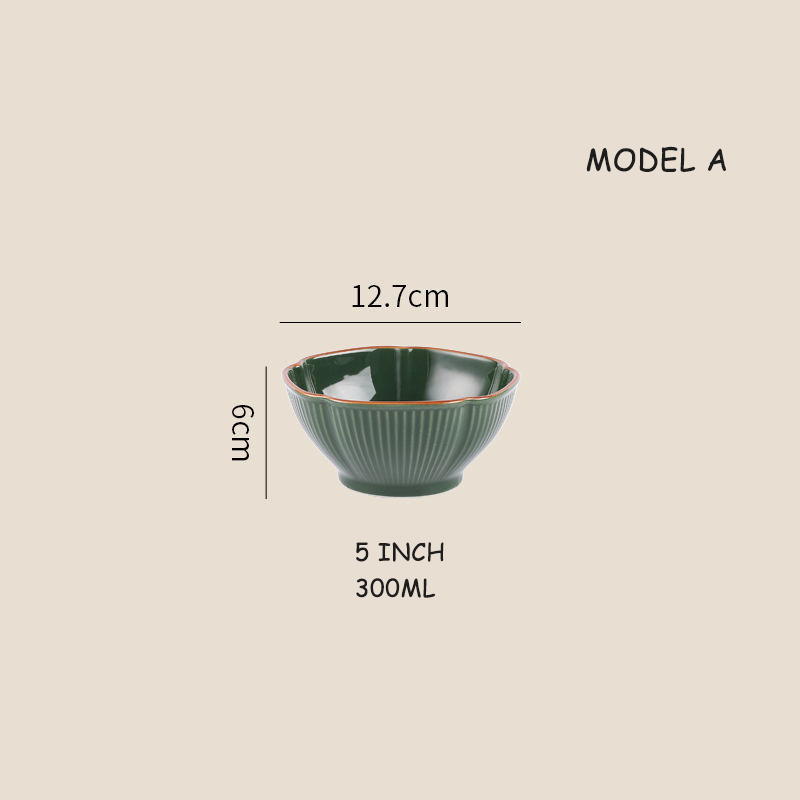 Modern Luxurious Tableware Dish Set Home High Appearance Ceramic Rice Bowl And Soup Bowl Large Fish Plates Dinner Set 1 Pcs: A