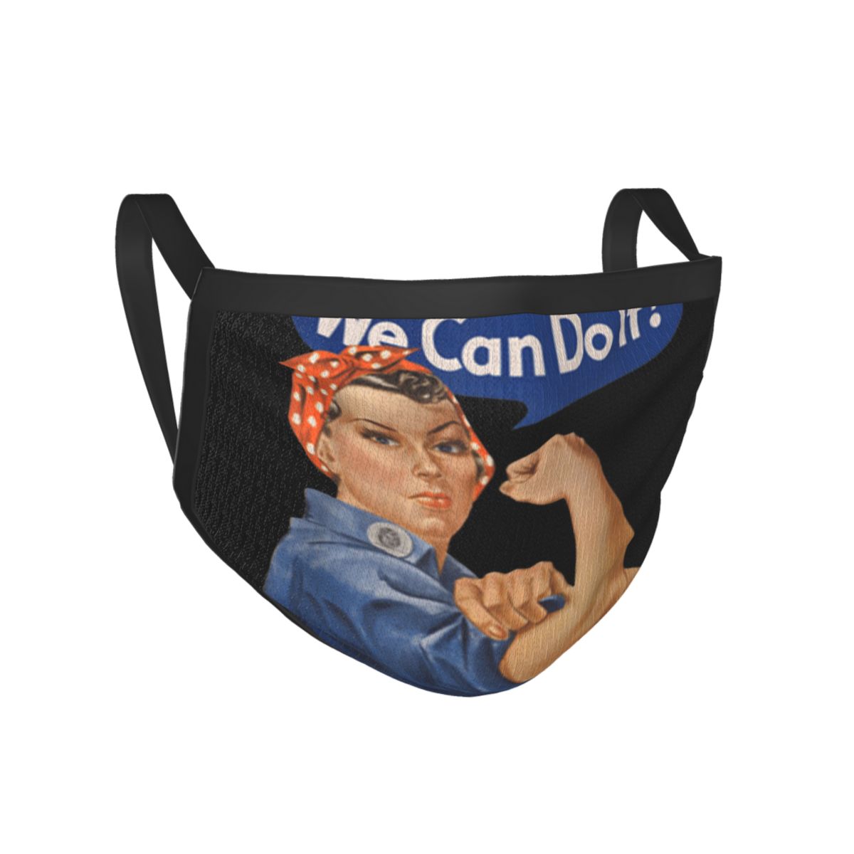 Rosie The Riveter We Can Do It, masque féminin de dessin animé rétro T, texte de dessin animé célèbre esthétique