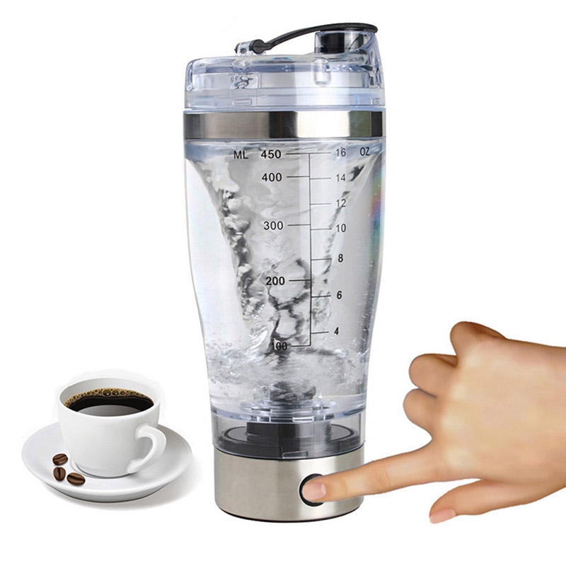 Mini Shaker électrique automatique de protéines, 450ml, mélangeur de mouvement, Vortex tornade, bouteille d'eau sans BPA