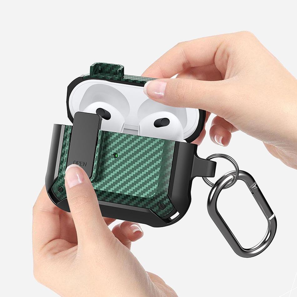 Switch-hoofdtelefoonhoesje voor apple airpods pro 2 met karabijnhaak, schokbestendige beschermhoes 1 oordopjes, accessoires voor airpods 3