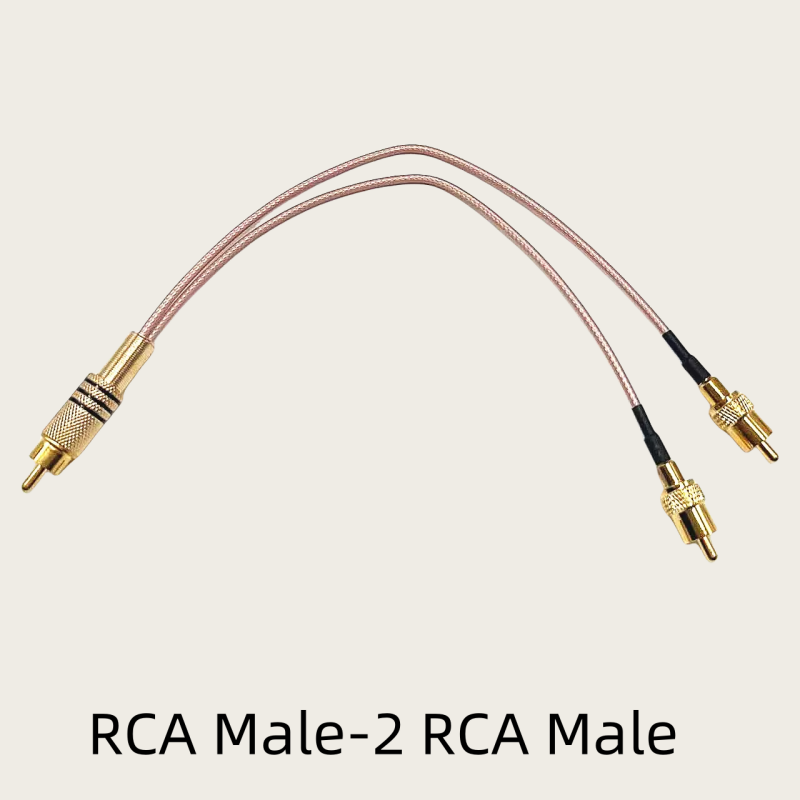 RCA auf 2X 3X RCA Männlich Weiblich Y-förmigen Splitter combiner schwanz faser RG316 kabel AV Adapter Energie verstärker Audio- kabel: dunkel Grau / 3P