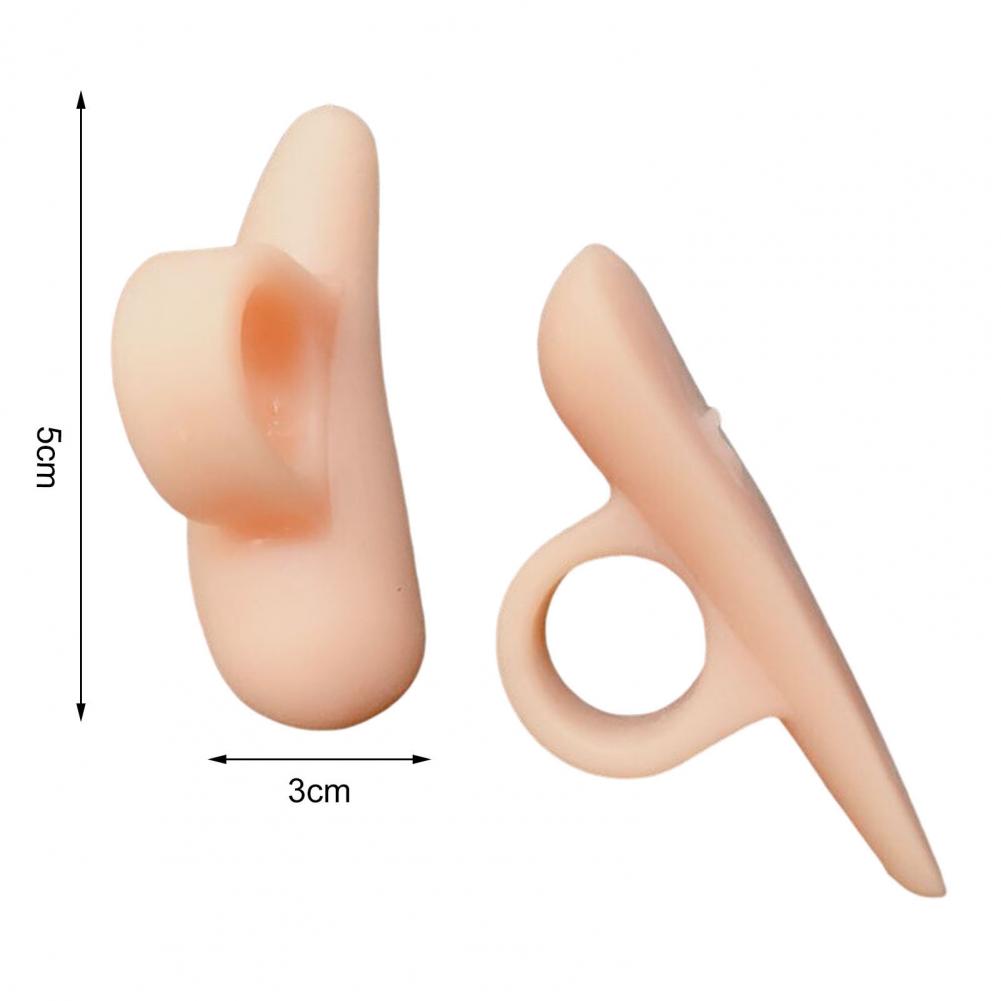 Corretor de dedo do pé com furo único, correção de garra firmemente de silicone, alisador de dedo, ferramenta de cuidados com os pés