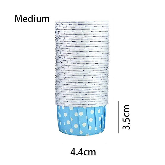 100 Pcs Cupcake Paper Cups Wrapper Wedding Cake Mold Muffin Cupcake Liners Baking Cup Set Bakery Party Supplies Gold: medium blue