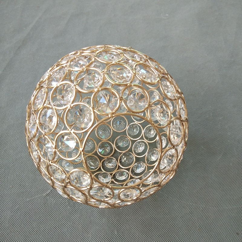 Creative150mm-Pantalla de alambre de metal dorado/plateado con cuentas octogonales de 14mm para lámpara de mesa, lámpara colgante DIY