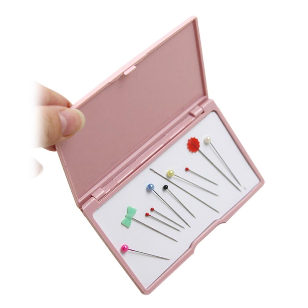 Rosa perle nål oppbevaringsvesker magnetisk nål holder boks nyttige manuelle diy verktøy suge nål oppbevaringsbokser