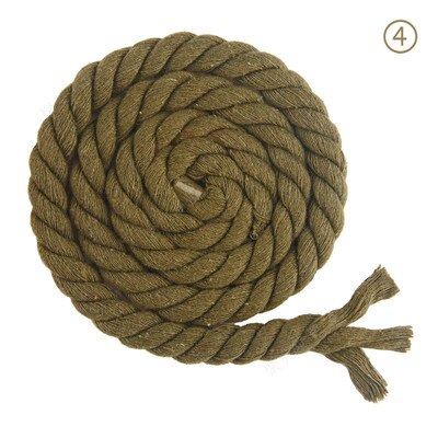 5 mètres 100%  coton 10mm 3 actions cordons de coton torsadés corde de coton tissée sac de bricolage cordon de serrage ceinture sangle accessoires de décoration: Vert armée