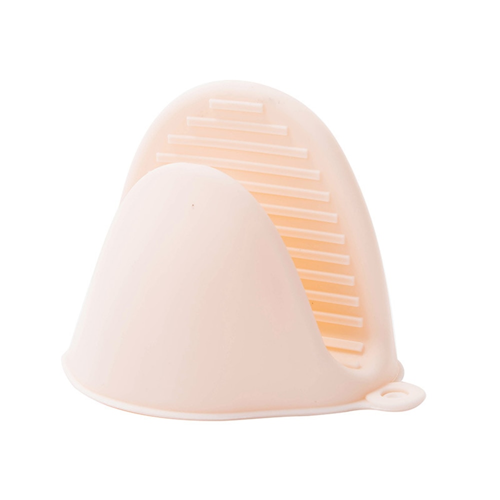 Lättstädad mikrovågsvante halkfri handske silikon handskydd värmetålig vante förtjockad köksmatlagningsprylar: 1pc aprikos