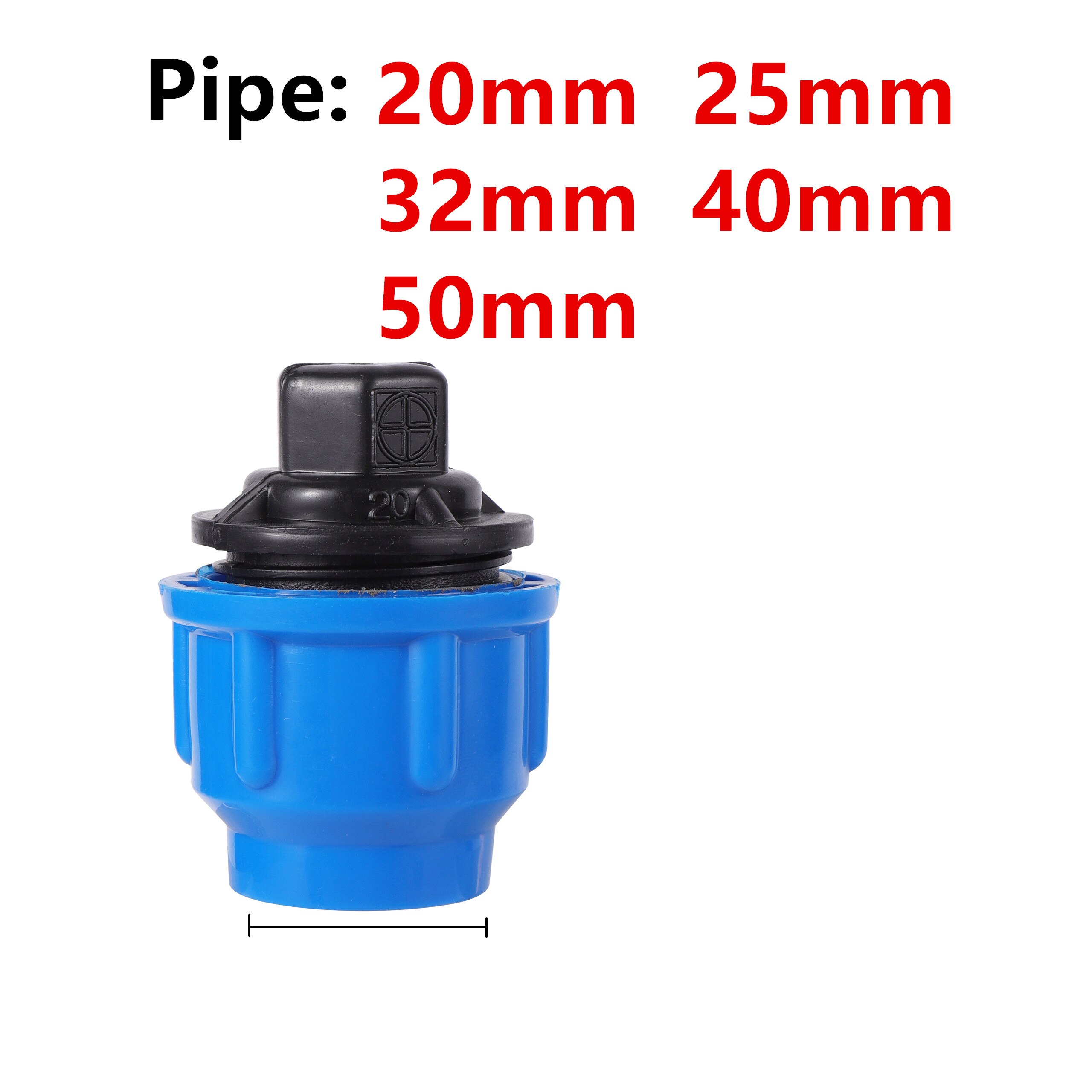 20/25/32/40/50mm PVC PE tubo grifo divisor de agua conector de válvula rápida de plástico jardín agricultura riego accesorios de tubería de agua: Blanco / 1/2"