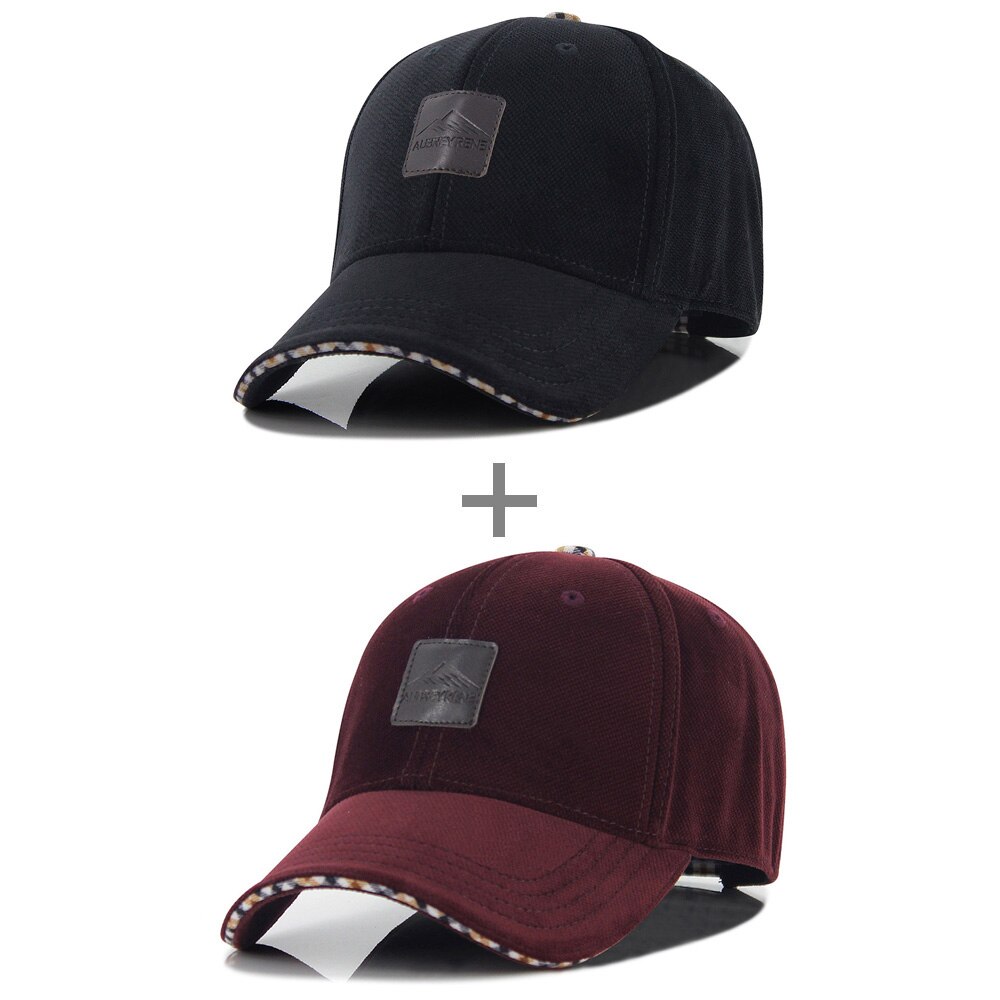 [AETRENDS] Winter Baseball Cap Caps for Men Trucker Hat 4 Colors for Choice Z-1937: Black and Wine Red