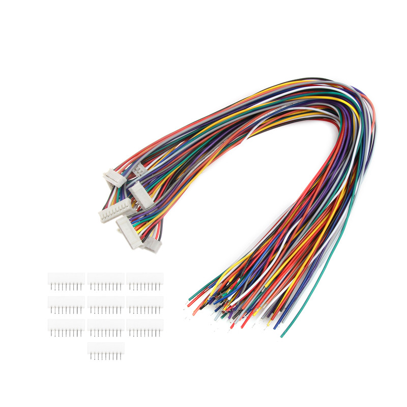 10Sets 2/3/4/5/6/7/8/9/10- pin Mini Micro JST PH-2.0 Connector Man Vrouw Plug Met Draden Kabels Socket Connectors 300MM 26AWG: 9pin