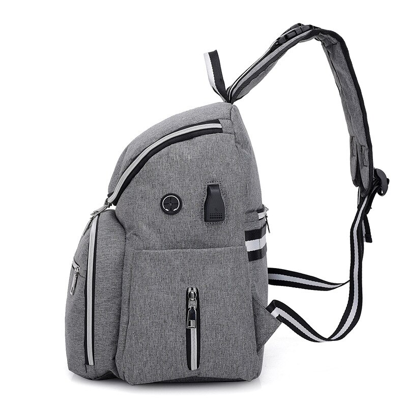 Style coréen-style sac à dos multi-fonctionnel momie sac USB casque étanche maman sac femmes Doubles Backpac