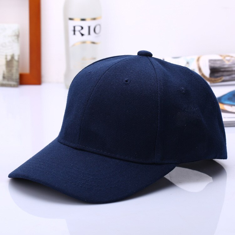 Black Cap Solid Color Baseball Cap Snapback Caps Casquette Hats Fitted Casual Gorras Hip Hop Dad Hats For Men Women Unisex: dark blue