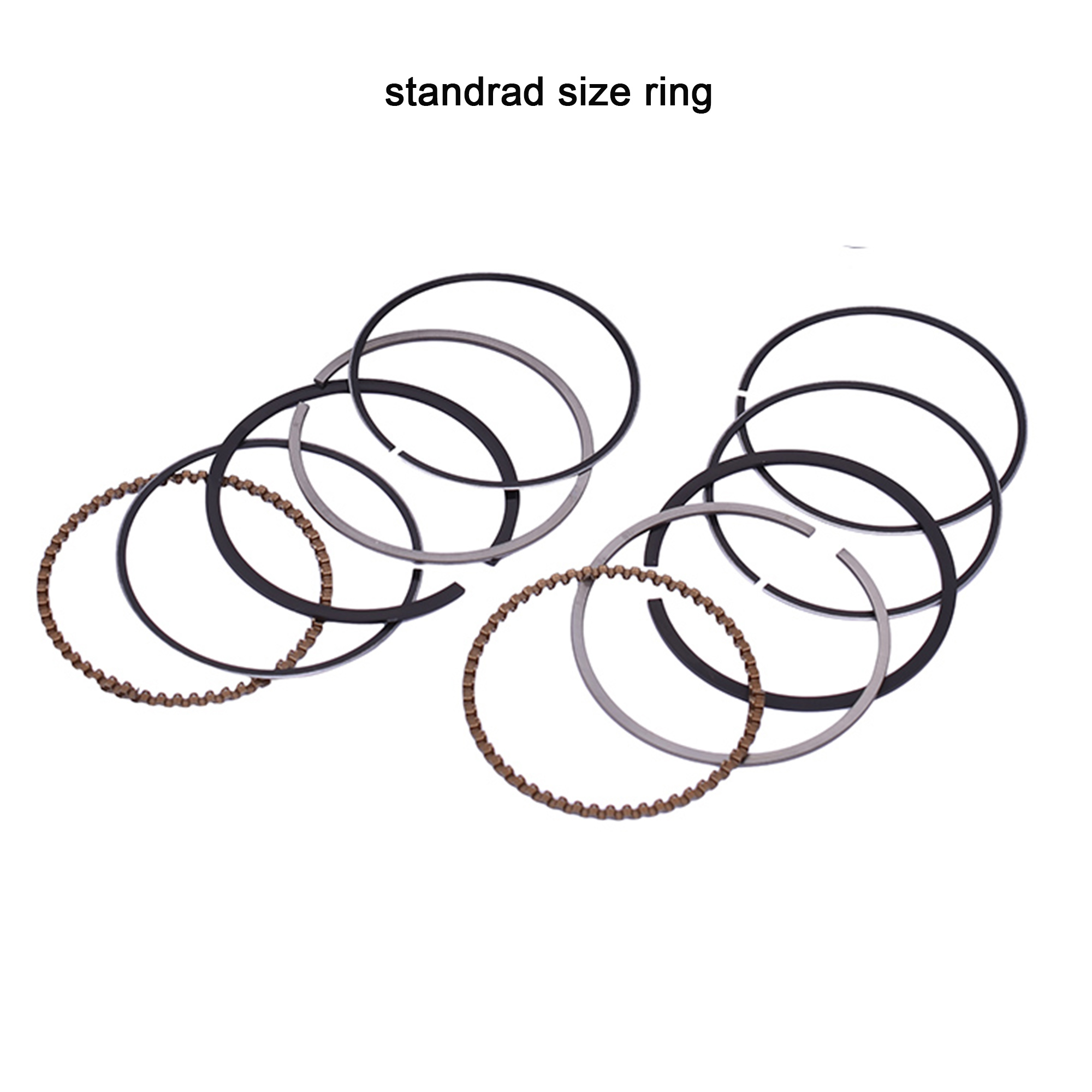 2pc 49mm 49.25mm 49.5mm 49.75mm 50mm STD +25 +50 +75 +100 125cc Motorcycle Piston Rings Kit For YAMAHA XV250 XV 250 XC125 XC 125: 2pcs STD Ring