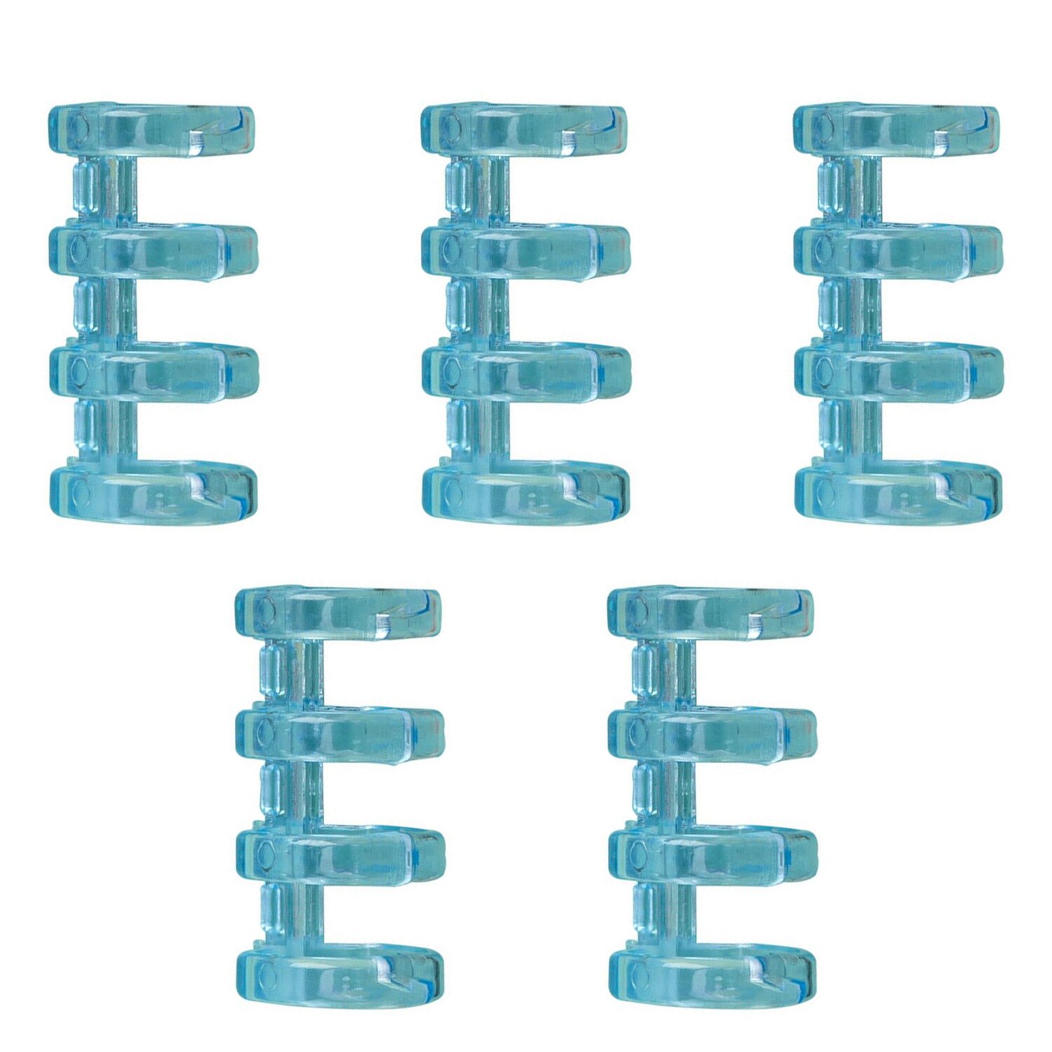 Ensemble de 5 Clips créatifs pour classeur à 5 trous, anneaux en spirale à 5 trous, reliure de livres à feuilles mobiles, bobine de scrapbooking, pour Album de bricolage: Blue-3.3x1.5cm