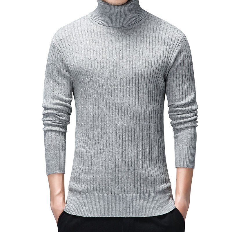 Winter Dikke Warm 100% Katoen Trui Mannen Coltrui Heren Truien Slim Fit Trui Mannen Klassieke Truien Pull Homme Casual Jas