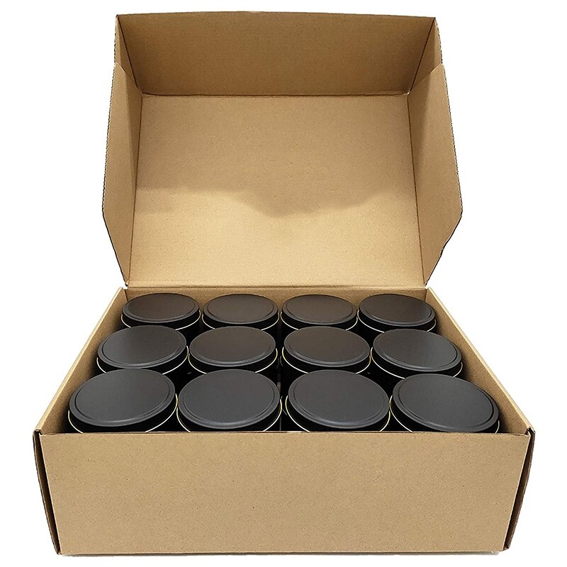 Kurtzy Zilver Metalen Opslag Bakjes met Deksel (10 Pak) – L9 x B9 x H5,7 cm