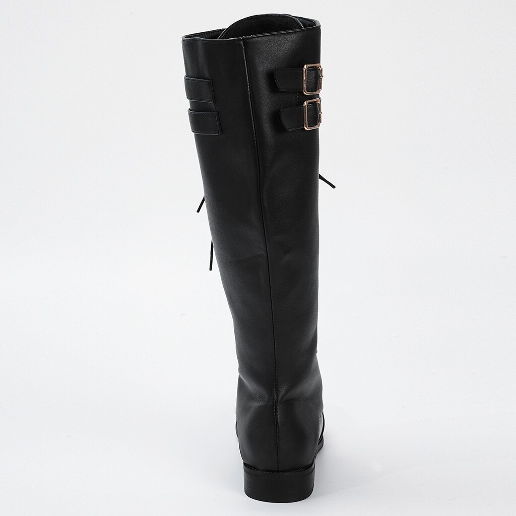 Herre retro cool snøre støvletter mandlige sko vinter lang western under knæ ridder stil klassiske motorcykel støvler botas hombre