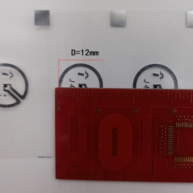 EPC C1G2 UHF RFID H47 label J41 wet inlay 9662 white label Sticker Tag with M4/H3/R6 chip 50x50MM 73x21mm: 15mm