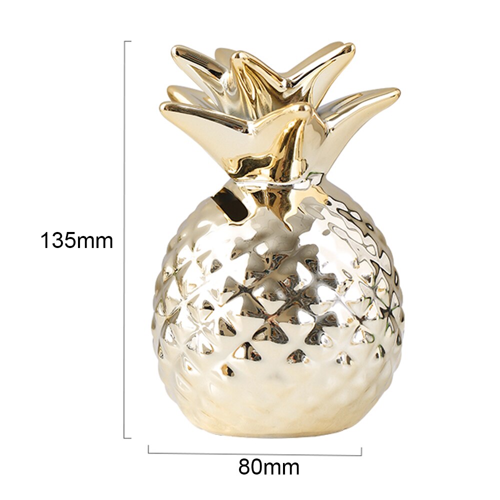 Nordique INS doré ananas décoration salon meuble TV bureau décoration maison accessoires chambre meubles: Golden piggy bank