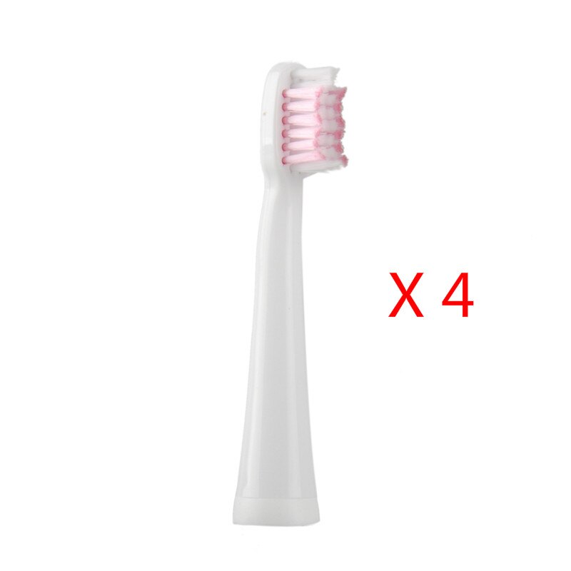 4 stk / sæt udskiftning af tandbørstehoved elektrisk tandbørstehoved til  a39 a39 plus  sn901 sn902 u1 a1 bløde børstehår: Lyserøde bløde børster