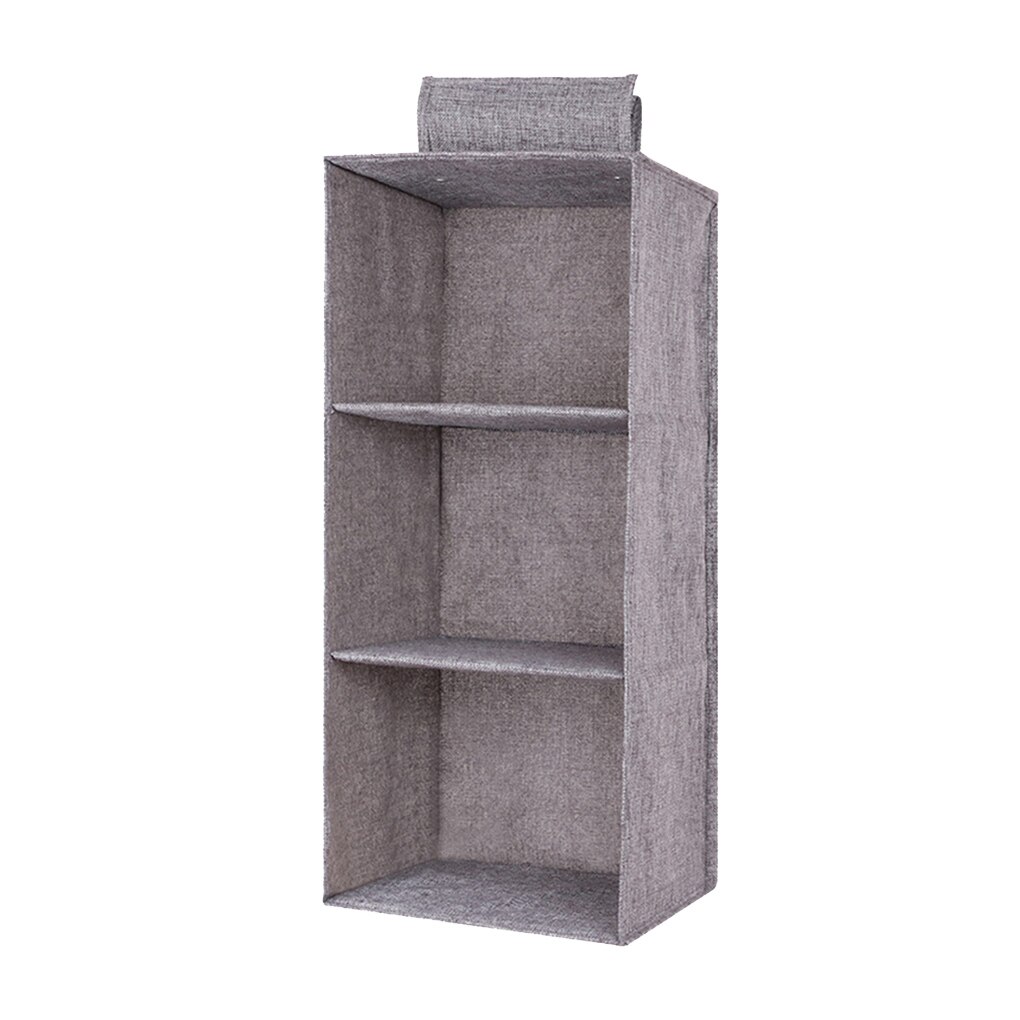 Hängen Kleiderschrank Kleidung Organizer Lagerung Hause Hängen Schublade Kasten Schlafzimmer Tasche Kasten Baumwolle Leinen 3 Schicht Veranstalter: drei Etagen
