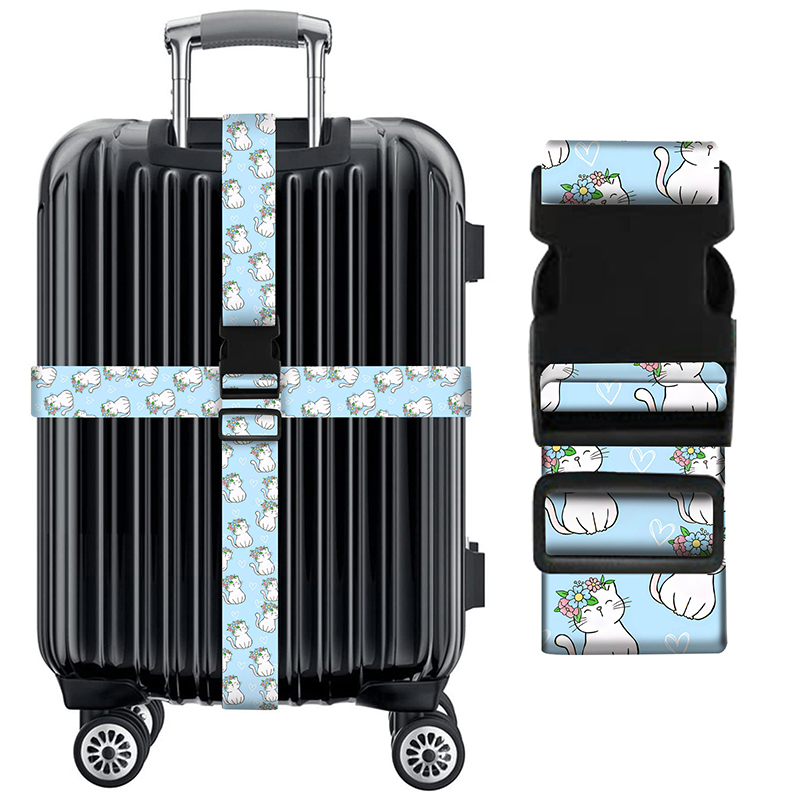 Ceinture d'emballage antivol pour bagages, sangle de bagage réglable, sangle croisée, valise, environnement, accessoires de bagage: green