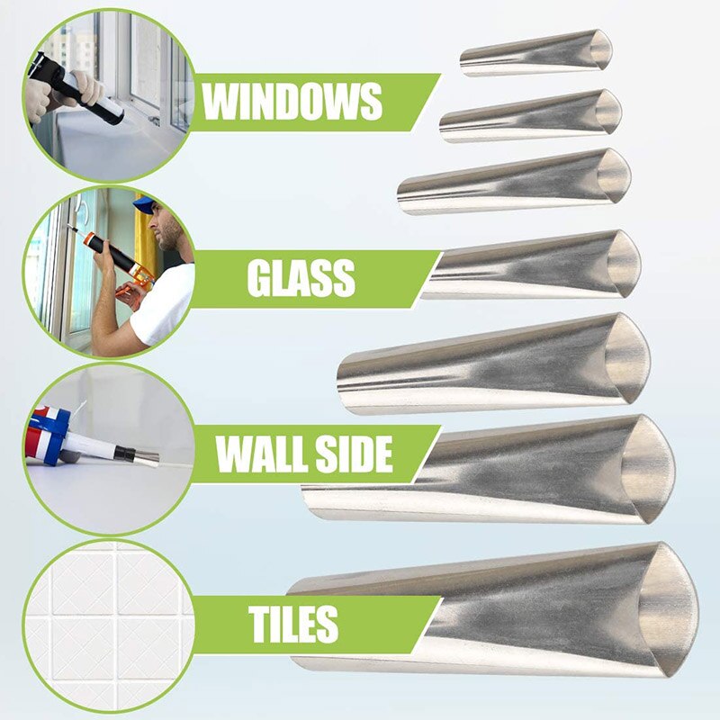 16 Pcs Caulking Tools Caulk Nozzle Applicator Caulking Epoxy Piston Nozzle Accessories Silicone Sealant Nozzle