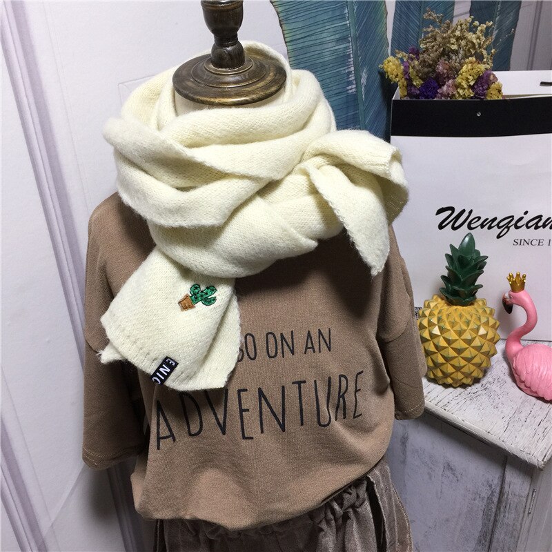 Mode Winter Effen Kleur Kasjmier Kinderen Sjaal Kids Jongens Meisjes Warm Breiwol Sjaals Bufandas
