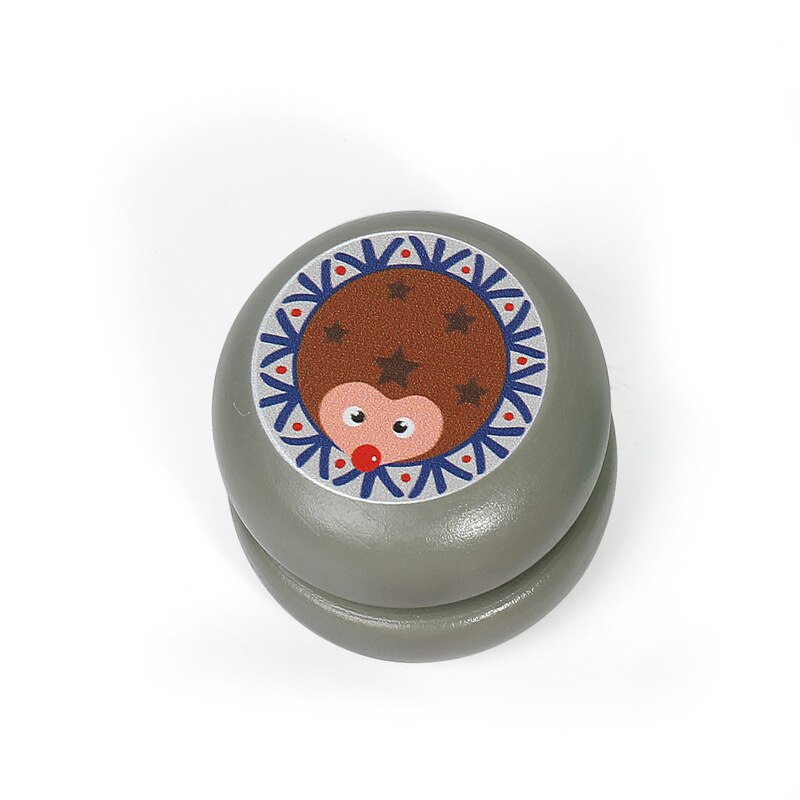 Søde tegneserie dyr træ yoyo bold legetøj til børn let at bære yo yo legetøj børn yoyo bold legetøj: Pindsvin