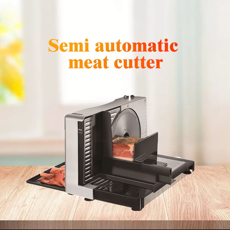 110V~220V Bread Meat Slicer Electric Meat Cutter Semi Automatic Household Foldable Toast Beef Lamb Roll Cutting Machine