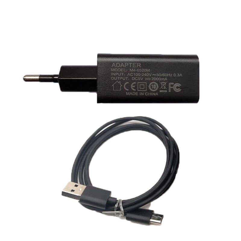 Cargador de puerto USB Universal 5V 2A + cable USB a 2,5x0,7 o con cable tipo C o con cable micro usb