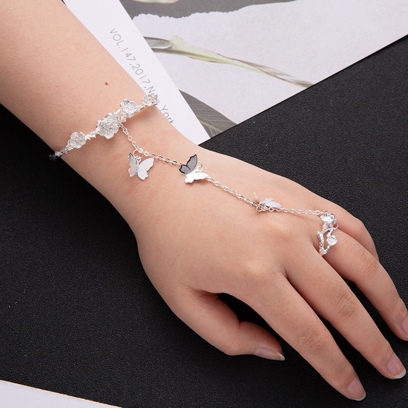 Bracelet Women Heaven Officials Blessing Bracelets Woman Tassel Bangles Ladies Butterfly Jewellery Couples Trendy Alloy Pulseras