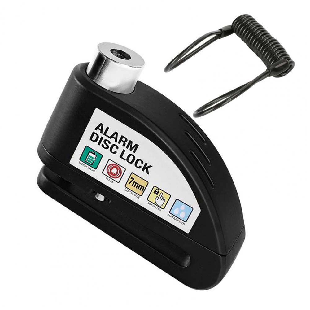 Motorrad Scheiben brems schloss Alarm chloss Diebstahls icherung elektrische Batterie Auto Fahrrad Bremsscheibe Legierung wasserdicht: Weiß