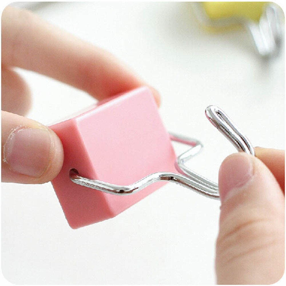Magnet+Plastic+Stainless Steel Tools Magnetic Hooks School Locker Hook Refrigerator Hanger Snap Hook 3.5*5.5*3cm#w