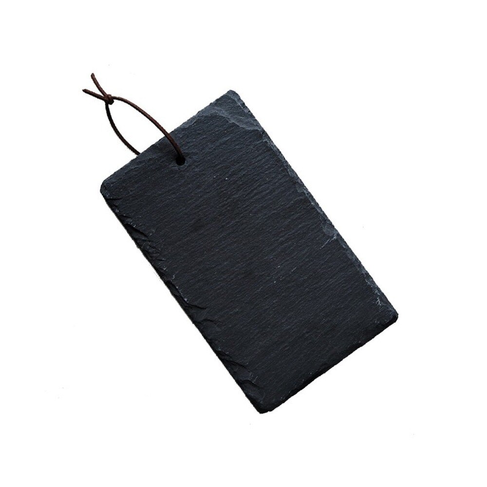 Natural Slate Dishes Solid Rectangle Stone Sushi Steak Barbecue Plate Cheese Pizza Flat Fruit Plate MJ71508