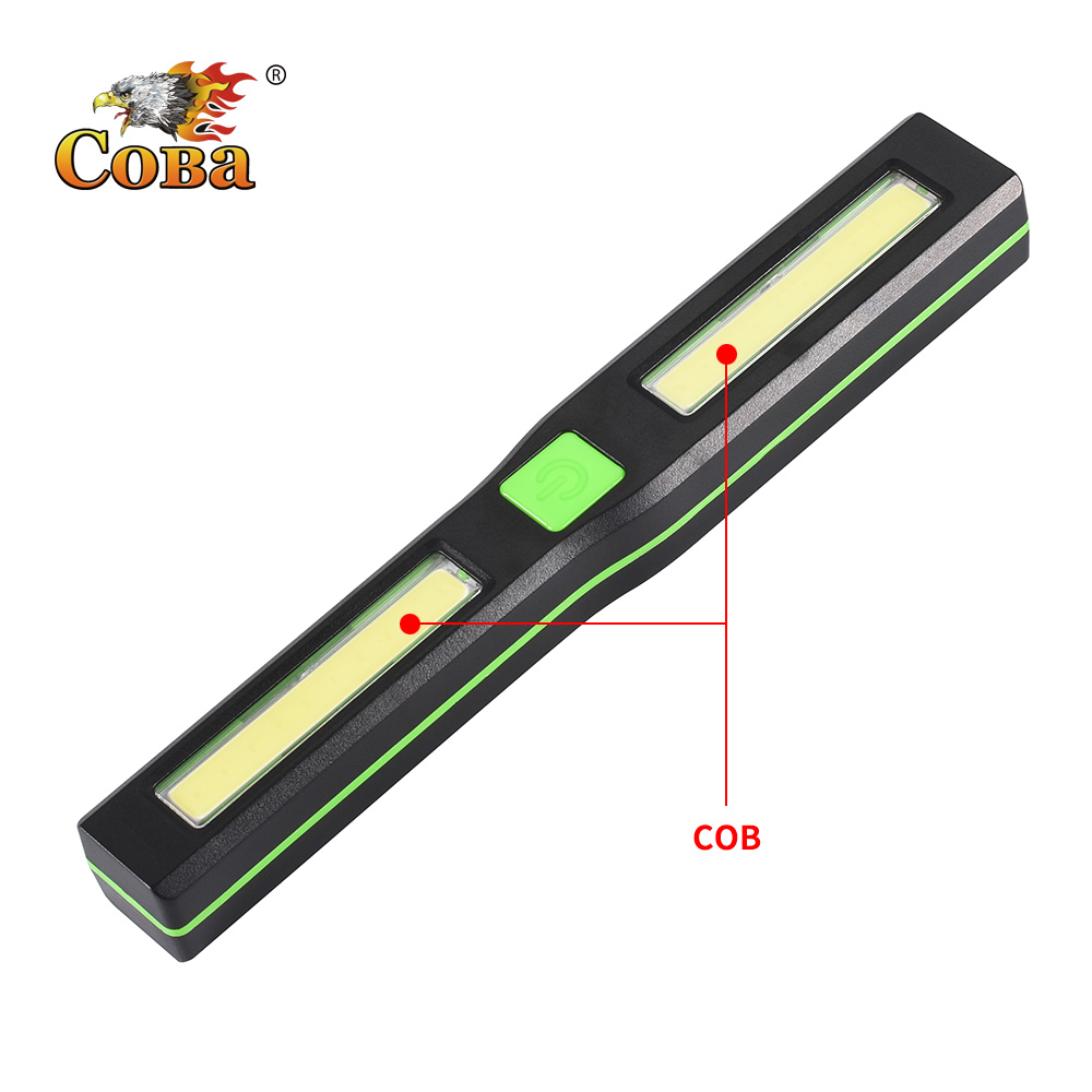 COBA led plastic werklamp magnetische cob werklamp 4 modi waterdicht gebruik 3 * AAA batterij light draagbare led licht zoeken licht