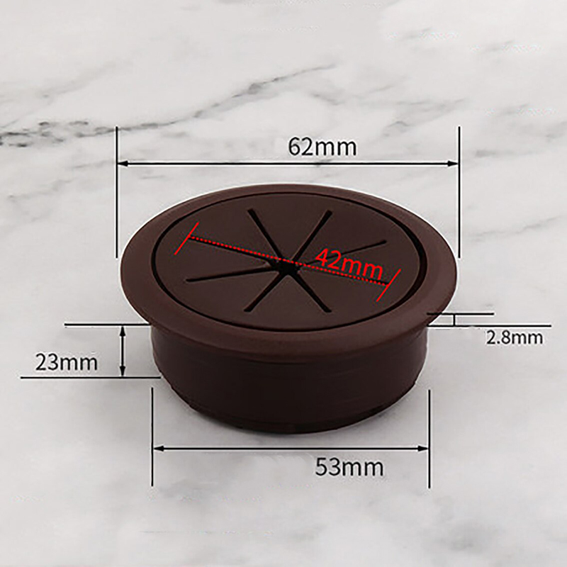 Alle Farben: 50 mm/53 mm/60 mm Schreibtisch, Tisch, ABS und Gummi, Kabellochkappen, PC-Computertisch, runde Draht-Netzte Tülle: verrotten