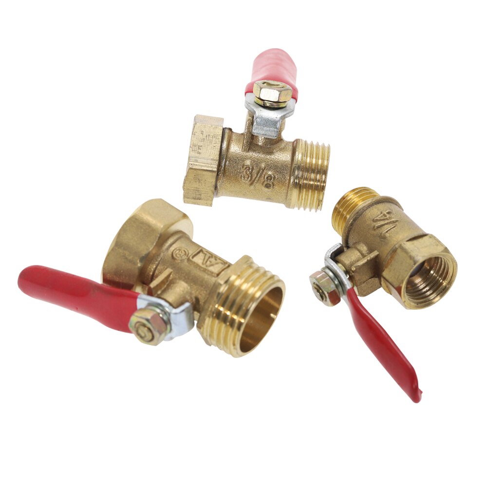 rote kuleventil 1/8 " 1/4 '' 3/8 '' 1/2 '' hunn/hannge kuleventilkoblingsskjøt kobberrørkoblingskoblingsadapter