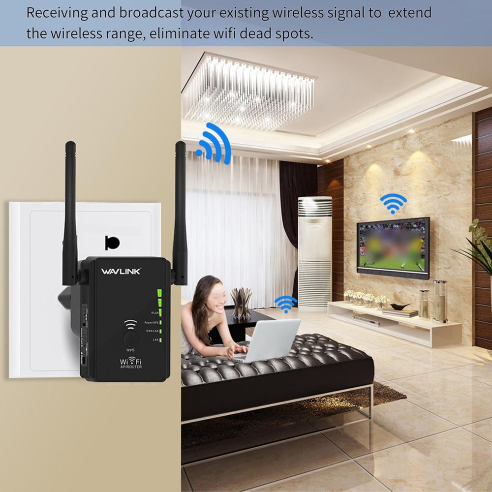 High Power Draadloze Wifi Repeater Router Access Point Ap N300 Wifi Range Extender Wps-knop Met 2 Externe Antennes