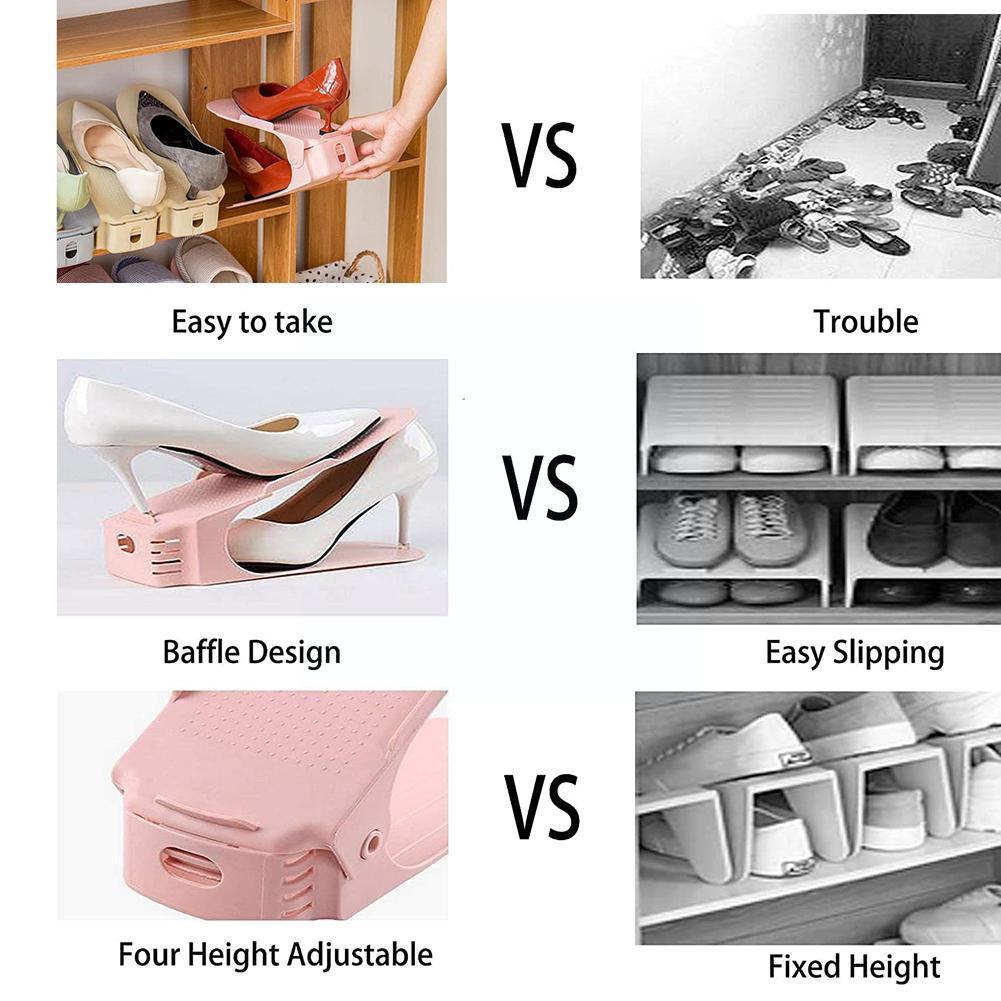Adjustable Shoe Rack Three-speed Thickened Home Essential Removable Shoe High Storage Organization Product Rack And Qua X6g5