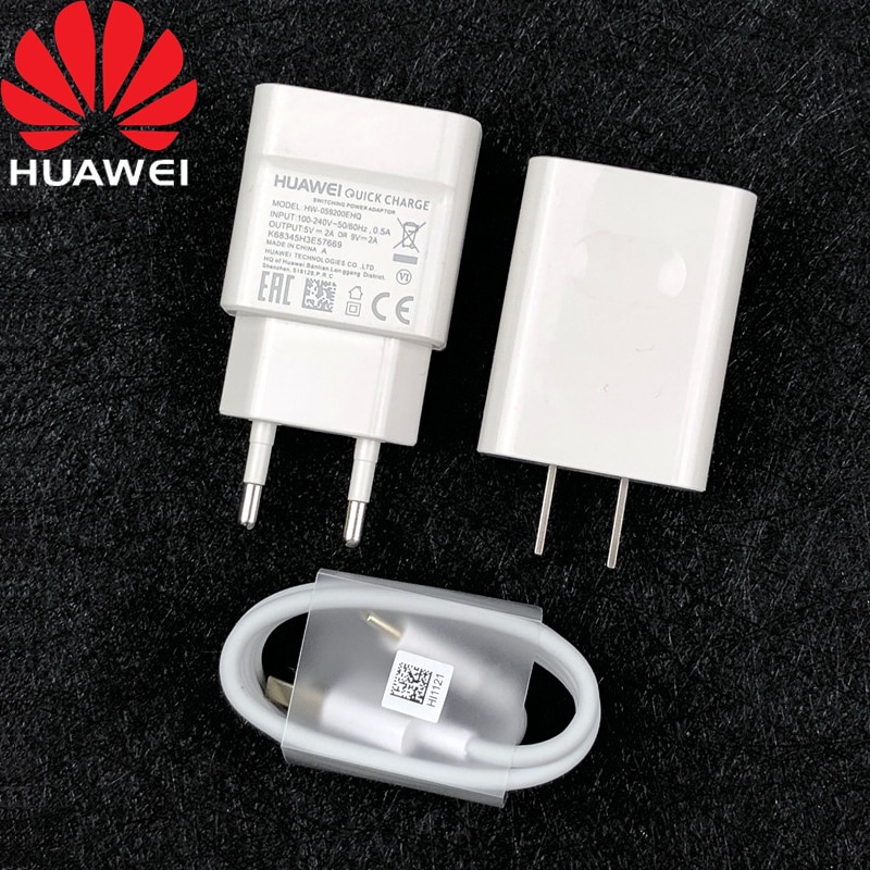 Huawei P20 lite Rapide Chargeur D'origine QC2.0 adaptateur de charge USB type C câble pour P smart z P9 10 plus Honor 9 Jouer nova 3 3e 4 4e